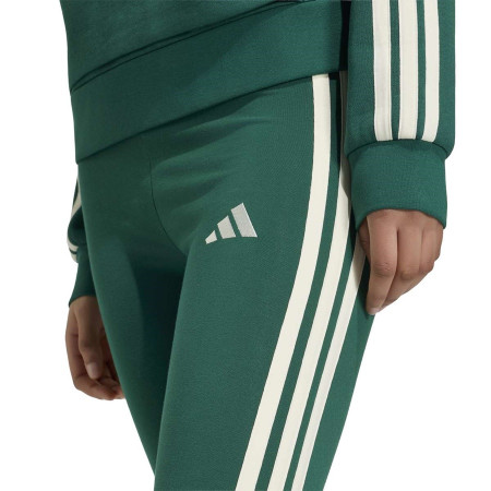 Adidas Essentials 3-Stripes Cotton Leggings "Collegiate Green"