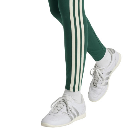 Adidas Essentials 3-Stripes Cotton Leggings "Collegiate Green"