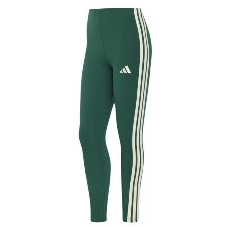 Adidas Essentials 3-Stripes Cotton Leggings "Collegiate Green"