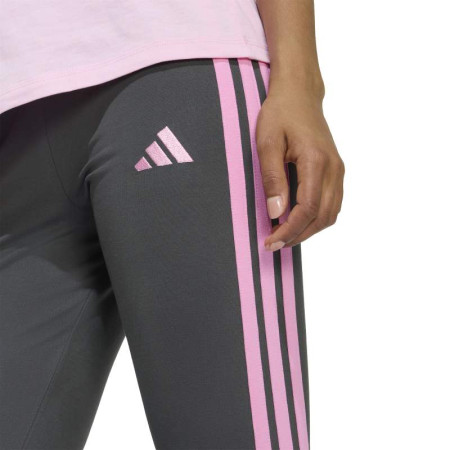 Adidas Essentials 3-Stripes Cotton Leggings "Grey"