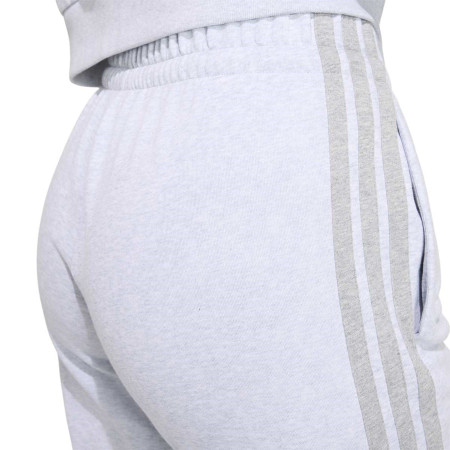 Adidas Essentials 3-Stripes French Terry Cuffed Pants "Light Grey Heather"