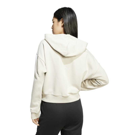 Adidas Essentials 3-Stripes French Terry Full-Zip Hoodie "Beige"