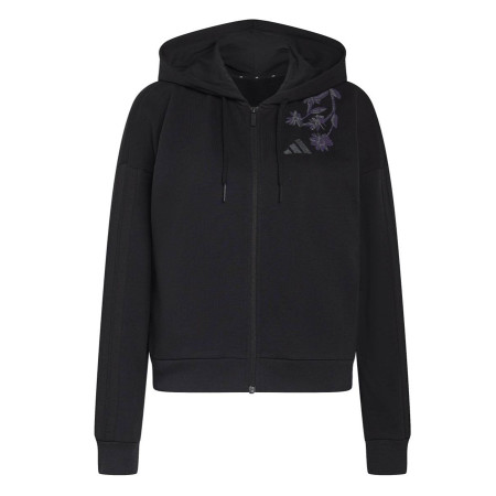 Adidas Essentials 3-Stripes French Terry FZ Hoodie "Black"
