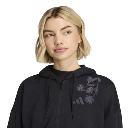 Adidas Essentials 3-Stripes French Terry FZ Hoodie "Black"