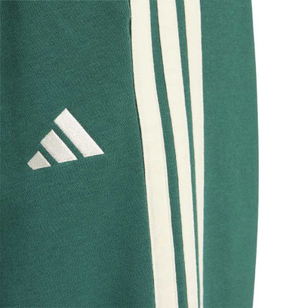 Adidas Essentials 3-Stripes Open-Hem Fleece Joggers "Green"
