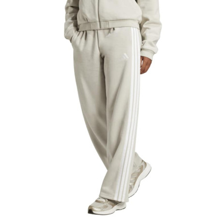 ADIDAS ESSENTIALS 3-STRIPES OPEN HEM FLEECE PANTS "Beige"