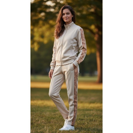 Adidas Essentials 3-Stripes Track Suit "Beige"