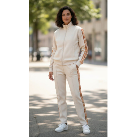 Adidas Essentials 3-Stripes Track Suit "Beige"
