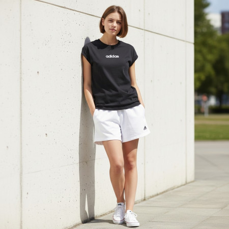 Adidas Essentials Linear Cotton T-Shirt "Black"