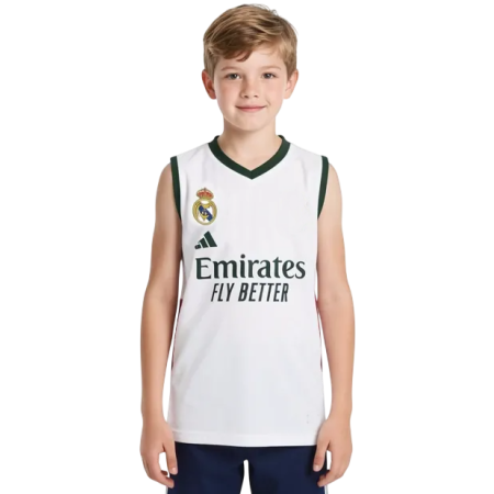 Adidas Junior Real Madrid Basketball 26/27 Home Jersey  "White"