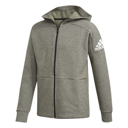 Adidas Junior Stadium FZ Hoodie (stadium htr/base green)