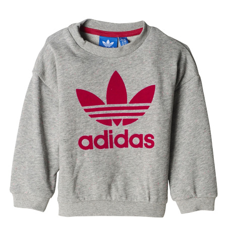 Adidas Originals Chándal Trefoil FT Crew Infants (mittelgrau/ kühn rosa)