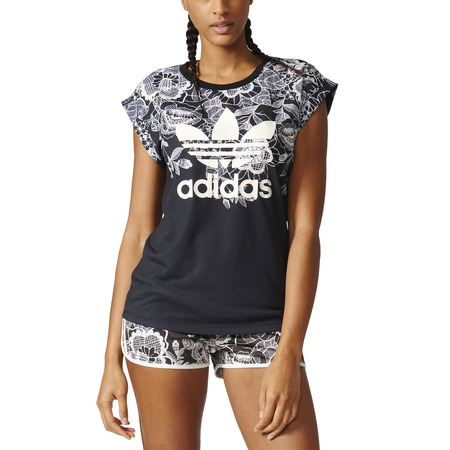 Adidas Originals Bauernhof Florido Tee "Floral Vintage" (schwarz/weiß)