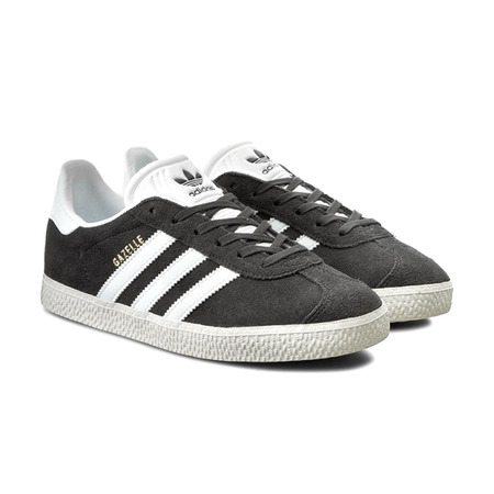 Adidas Originals Gazelle J (dunkelgrau/weiß/gold metallic)