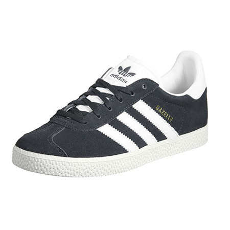 Adidas Originals Gazelle J (dunkelgrau/weiß/gold metallic)