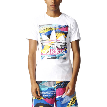 Adidas Originals L.A Box Graphic Trefoil Tee (weiß/multicolor)