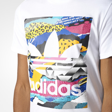 Adidas Originals L.A Box Graphic Trefoil Tee (weiß/multicolor)