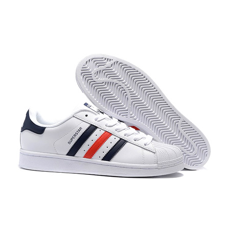 Original Adidas Superstar Foundation (weiß/marine/rot)