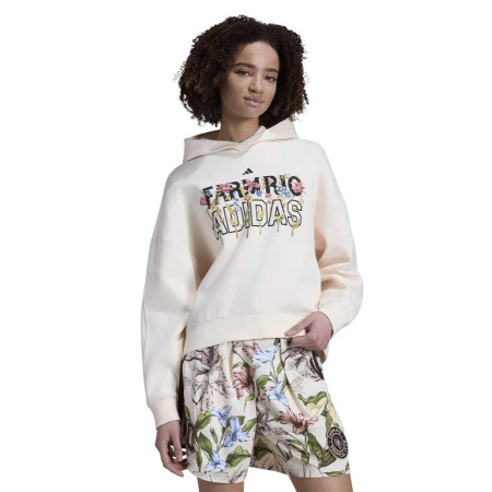 Adidas x Farm Rio Hoodie "Ecru Tint-Shadow Brown-Multicolor"
