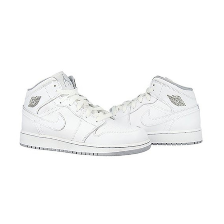 Air Jordan 1 Mid (GS) "White" (112/weiß/grau)