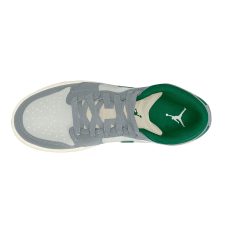 Air Jordan 1 Mid (GS) "White Pure Platinum Pine Green"