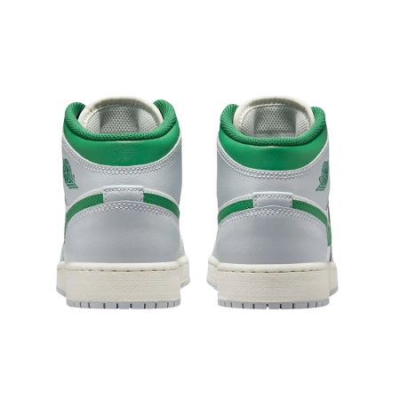 Air Jordan 1 Mid (GS) "White Pure Platinum Pine Green"