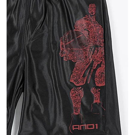 And1 Short Bunny Niño (negro/rojo)