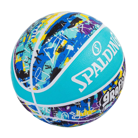 Balón Basket Spalding Blue Graffiti Rubber (Sz7)