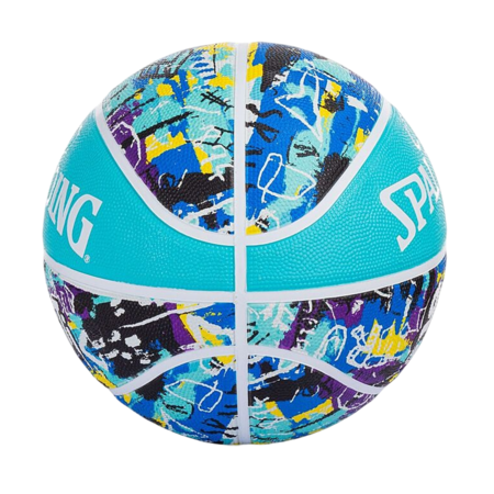 Balón Basket Spalding Blue Graffiti Rubber (Sz7)