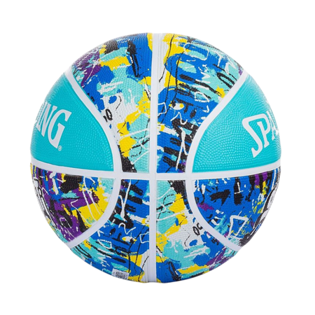 Balón Basket Spalding Blue Graffiti Rubber (Sz7)