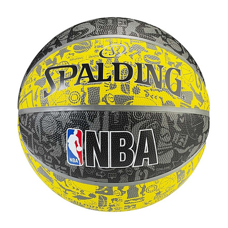 Balón Basket Spaling NBA Graffiti Yellow Talla 7