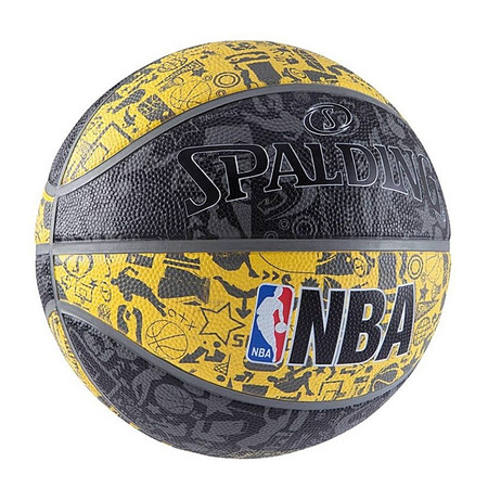 Balón Basket Spaling NBA Graffiti Yellow Talla 7