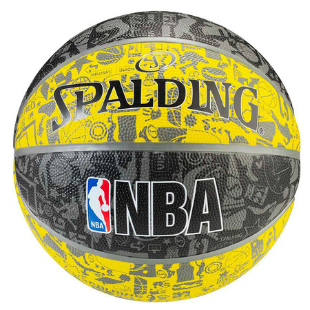 Balón Basket Spaling NBA Graffiti Yellow Talla 7