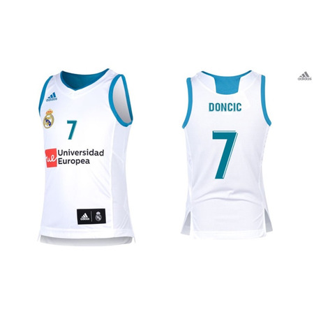 Camiseta Niñā Réplica Luka Doncic #7# R. Madrid 2017/18 (1. Equipation)