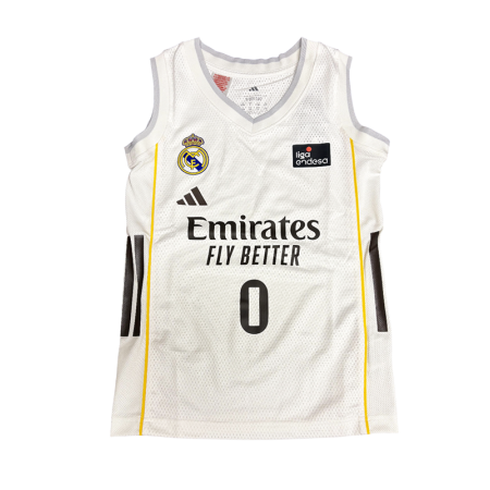 Camiseta Real Madrid Basket 1ª Equipación JR. 2025-26 # 0 LYLES #