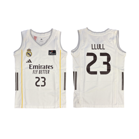 Camiseta Real Madrid Basket 1ª Equipación JR. 2025-26 # 23 LLULL #