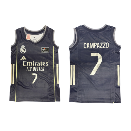 Camiseta Real Madrid Basket 2ª Equipación JR. 2025-26 # 7 CAMPAZZO #