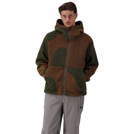 Campagnolo Men's Fleece Jacket with Hood "Moss-Malto"
