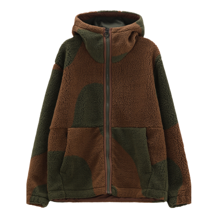 Campagnolo Men's Fleece Jacket with Hood "Moss-Malto"