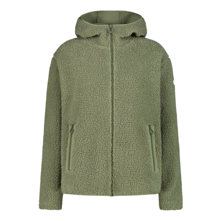 Campagnolo Women's faux fur Hooded Jacket "Green Tea"