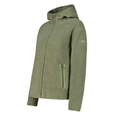 Campagnolo Women's faux fur Hooded Jacket "Green Tea"