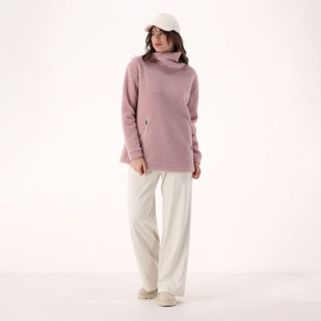 Campagnolo Women's faux fur teddy sweatshirt "Romantic Rose"
