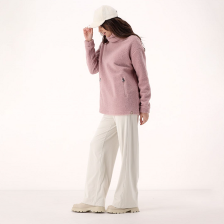 Campagnolo Women's faux fur teddy sweatshirt "Romantic Rose"