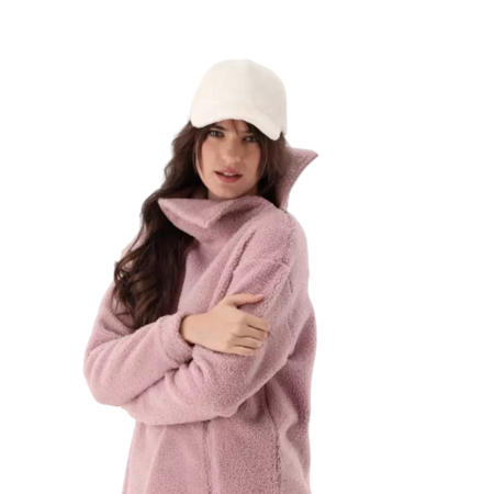 Campagnolo Women's faux fur teddy sweatshirt "Romantic Rose"