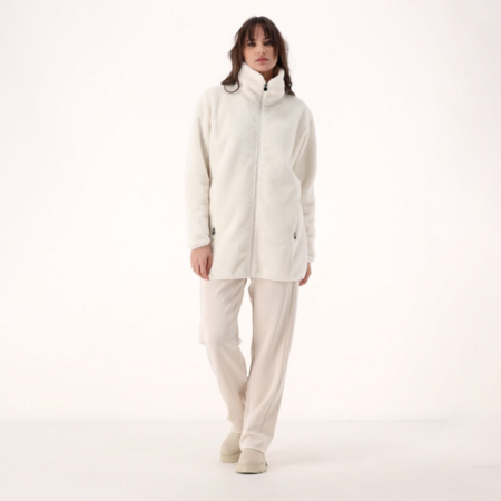 Campagnolo Women's faux fur teddy zip-up sweatshirt "Avorio"