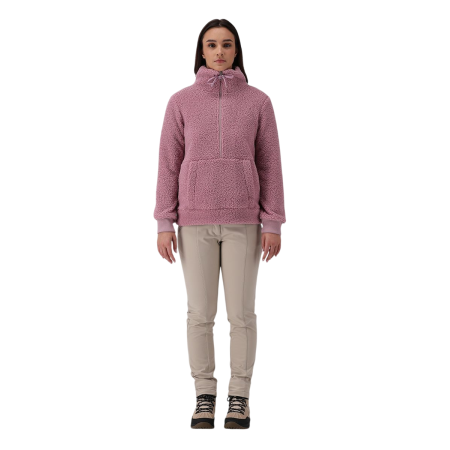 Campagnolo Women's Half Zip Sweatshirt in High Loft "Blush"