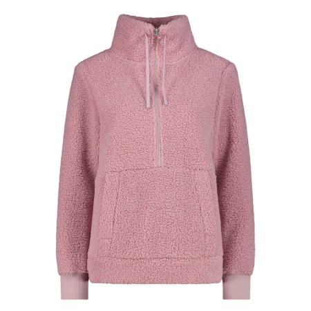 Campagnolo Women's Half Zip Sweatshirt in High Loft "Blush"