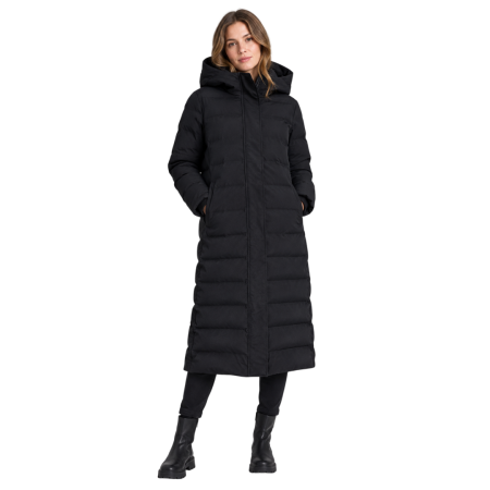 Campagnolo Women's long padded down jacket with hood "Black"