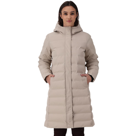 Campagnolo Women's long padded down jacket with hood "Kaki"