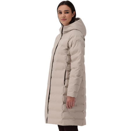 Campagnolo Women's long padded down jacket with hood "Kaki"